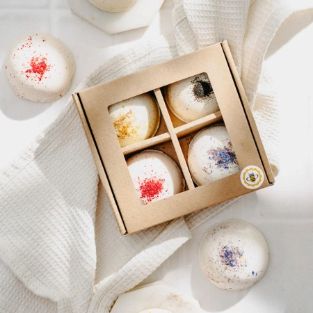 Zestaw prezentowy - OWOCOWE KULE DO KĄPIELI - Miodowa Mydlarnia