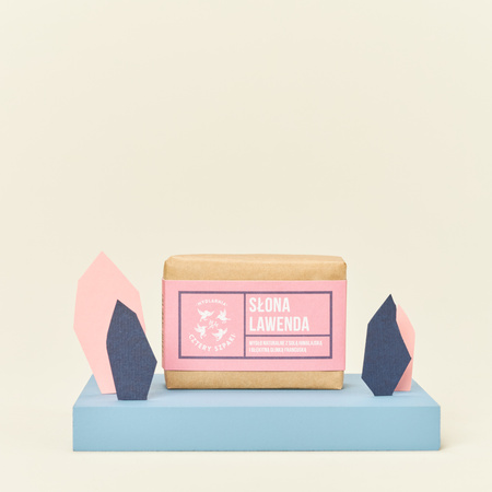 Mydło SŁONA LAWENDA z SOLĄ HIMALAJSKĄ - Mydlarnia Cztery Szpaki
