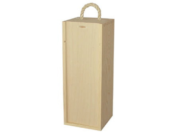 Pudełko na alkohol, odsuwane, drewniane ze sznurkiem