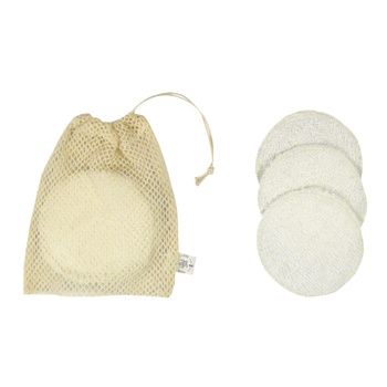 Waciki wielorazowe - frota bawełniana (GOTS) - BIAŁE - 3 szt. + WORECZEK - Less & Zero