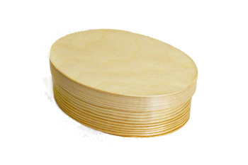 Owalne średnie pudełko z łuby