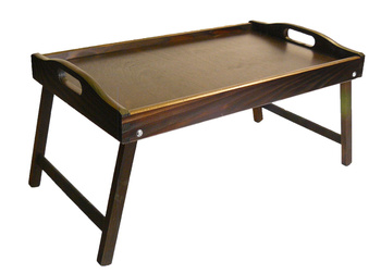 Stolik śniadaniowy WENGE taca do łóżka ROZKŁADANA 12szt