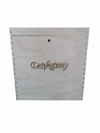 Skrzynka na koperty, pudełko z kluczykiem 29 cm x 20 cm x 21,5 cm