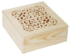 Kasetka ażurowe wieko pudełko 15x15 cm