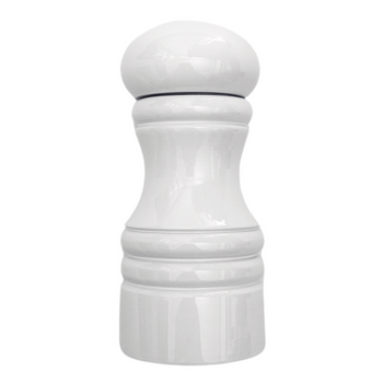 Drewniany KLASYCZNY młynek do pierzu, soli i przypraw - 12 cm - BIAŁY - regulowany