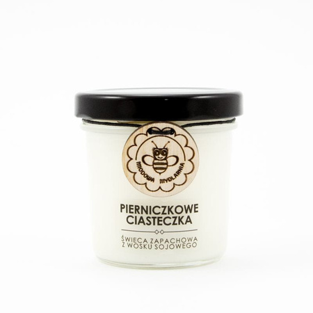 Świeca z wosku sojowego - PIERNICZKOWE CIASTECZKA - Miodowa Mydlarnia
