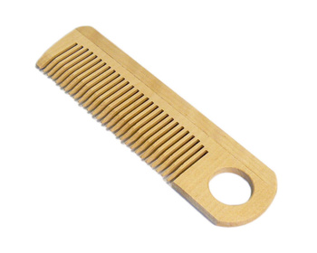 Grzebień drewniany naturalny Z OTWOREM
