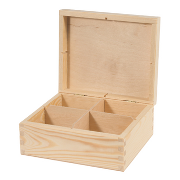 Pudełko na herbatę - HERBACIARKA - 4 przegródki