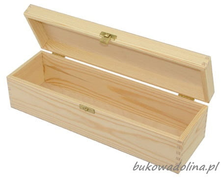 Drewniane pudełko, skrzynka NA WINO - zamykane z zapięciem - Bukowa Dolina