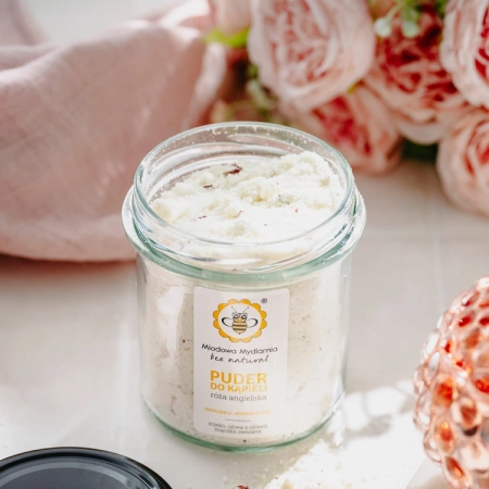 Puder do kąpieli - RÓŻA ANGIELSKA - Miodowa Mydlarnia