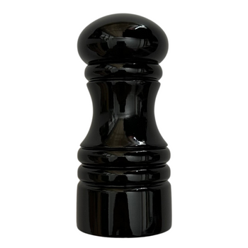 Drewniany KLASYCZNY młynek do pierzu, soli i przypraw - 12 cm - CZARNY - regulowany