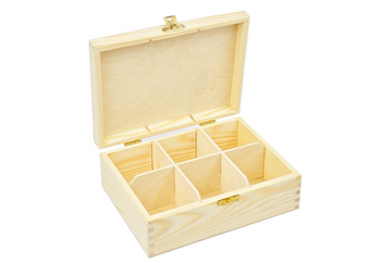 Pudełko na herbatę - HERBACIARKA - 6 przegródki - zapięcie