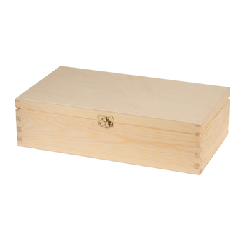 Drewniane pudełko, skrzynka DWA wina, oliwy, soki - zamykane z zapięciem - Bukowa Dolina