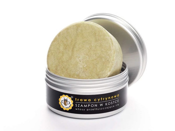 Szampon w kostce do włosów przetłuszczających się - TRAWA CYTRYNOWA - Miodowa Mydlarnia