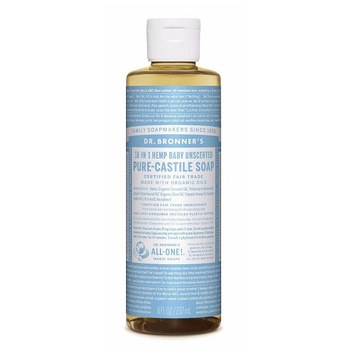Wielofunkcyjne mydło w płynie 18w1 BEZZAPACHOWE 240 ml - Dr. Bronner's