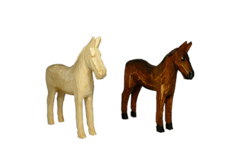 Konik drewniany, figurka ozdobna koń