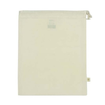 Wielorazowy BAWEŁNIANY woreczek na zakupy M (26 x 32 cm) - Slice of Green