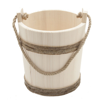 Wiadro drewniane z uchwytami 7 l SZNUR