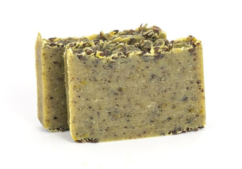 Naturalne mydło LEN Z PYŁKIEM PSZCZELIM - Miodowa Mydlarnia