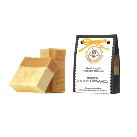 Naturalne mydło NAGIETEK W SŁODKIEJ POMARAŃCZY - Miodowa Mydlarnia