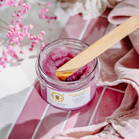 Odmładzający peeling ryżowy z woskiem pszczelim - Miodowa Mydlarnia