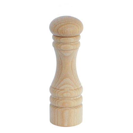 Drewniany KLASYCZNY młynek do pierzu, soli i przypraw - 18 cm - REGULOWANY - EKO-WOSK NATURALNY