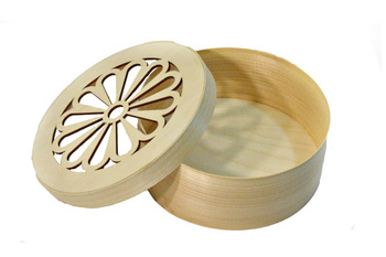 Pojemnik ażurowy okrągły, pudełko, szkatułka 14,5cm x 5,5cm