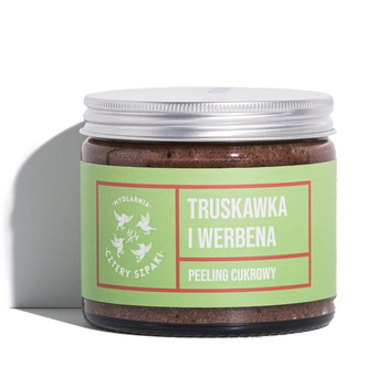 Cukrowy peeling do ciała TRUSKAWKA i WERBENA - Mydlarnia Cztery Szpaki