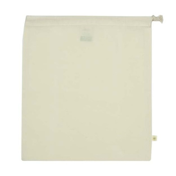 Wielorazowy BAWEŁNIANY woreczek na zakupy L (34 x 38 cm) - Slice of Green