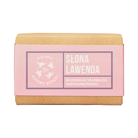 Mydło SŁONA LAWENDA z SOLĄ HIMALAJSKĄ - Mydlarnia Cztery Szpaki