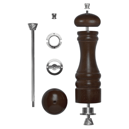 Drewniany KLASYCZNY młynek do przypraw - 32 cm - CZARNY