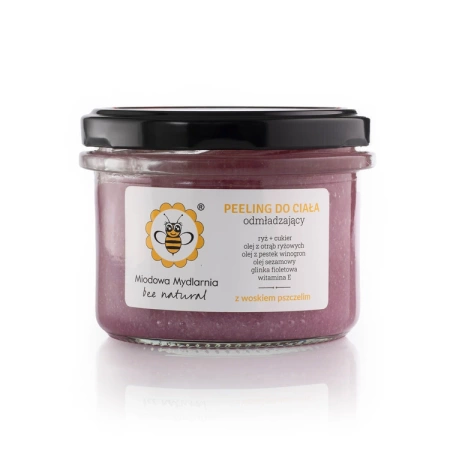 Odmładzający peeling ryżowy z woskiem pszczelim - Miodowa Mydlarnia