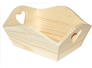 Pojemnik prostokątny z sercem do zdobienia DECOUPAGE