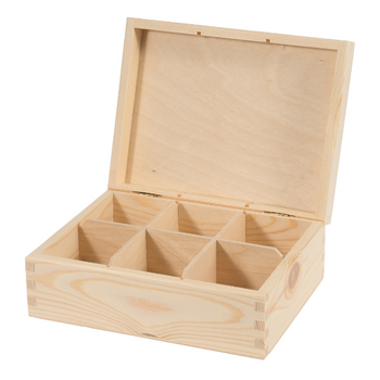 Pudełko na herbatę - HERBACIARKA - 6 przegródek