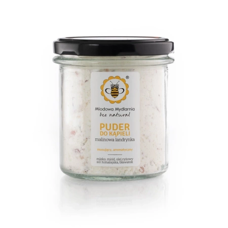 Puder do kąpieli - MALINOWA LANDRYNKA - Miodowa Mydlarnia
