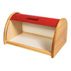 Chlebak drewniany RAINBOW - czerwony front - Bukowa Dolina
