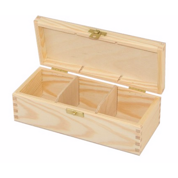 Pudełko na herbatę - HERBACIARKA - 3 przegródki - zapięcie