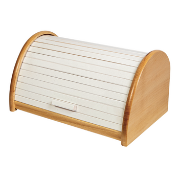 Chlebak drewniany RAINBOW - biały front - Bukowa Dolina