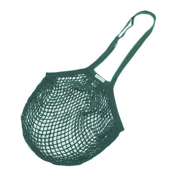 Ekologiczna torba na zakupy z siatki - DŁUGIE RAMIE - TURKUS - BoWeevil