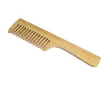 Grzebień drewniany naturalny Z RĄCZKĄ GRUBY